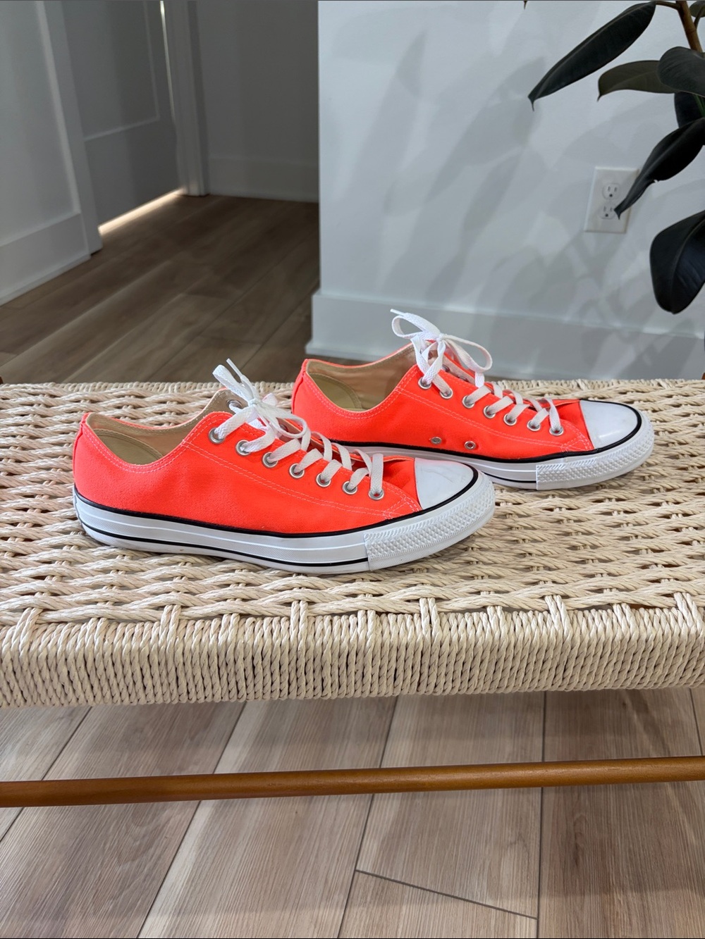 Converse Low Top Sneakers - Bright Orange Canvas